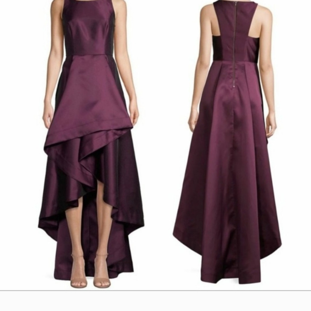 Adrianna Papell high _ low Mikado gown - Picture 3 of 10